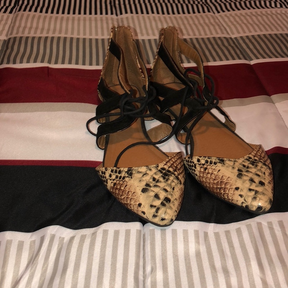 Snake skin sandals
